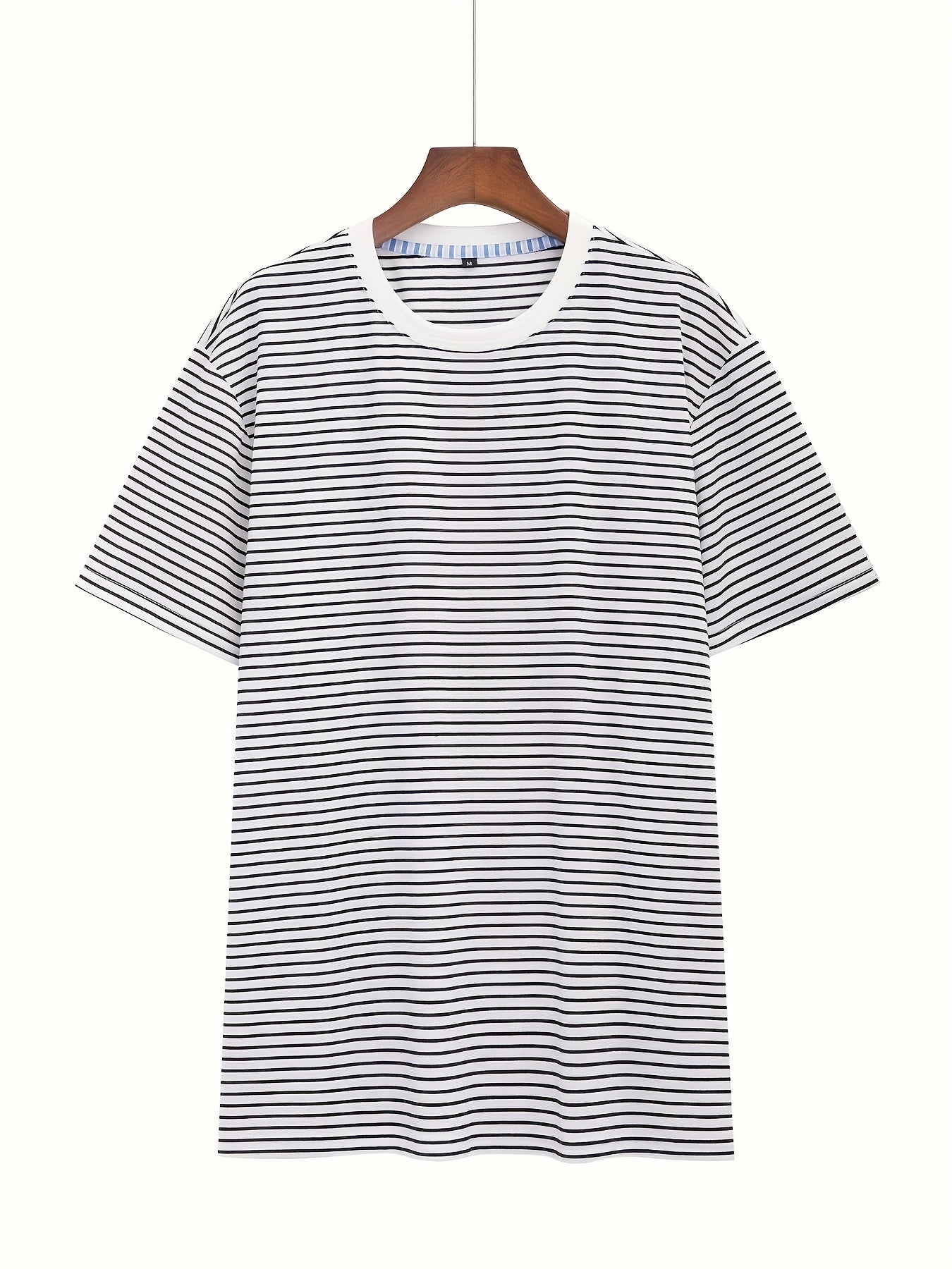 Herren T-Shirt mit Streifenmuster – Kurzarm, Zeitloser Stil, Vielseitig für Alltag und Freizeit