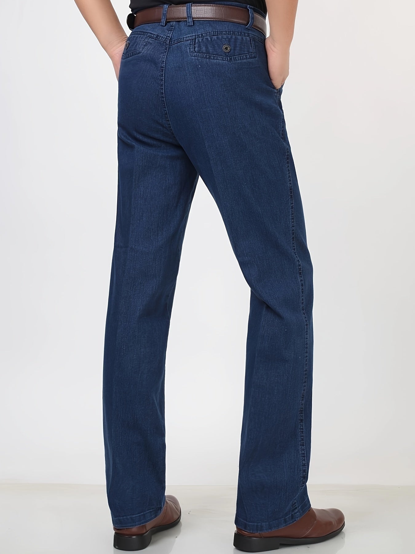 Herren Gerade Jeanshose mit Business-Casual Stil – Bequeme Freizeithose für Alltag und Büro