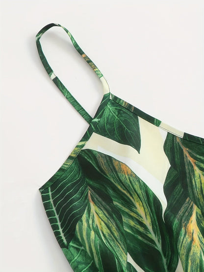 Damen Jumpsuit im tropischen Look – Sommerlicher Einteiler für Urlaub & Freizeit