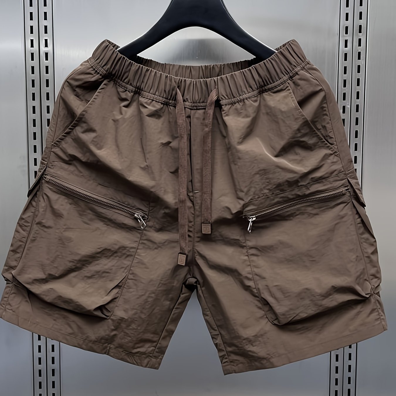 Herren Utility Cargo Shorts mit Reißverschlusstaschen – Funktionale Freizeitshorts für Outdoor & Urban Style