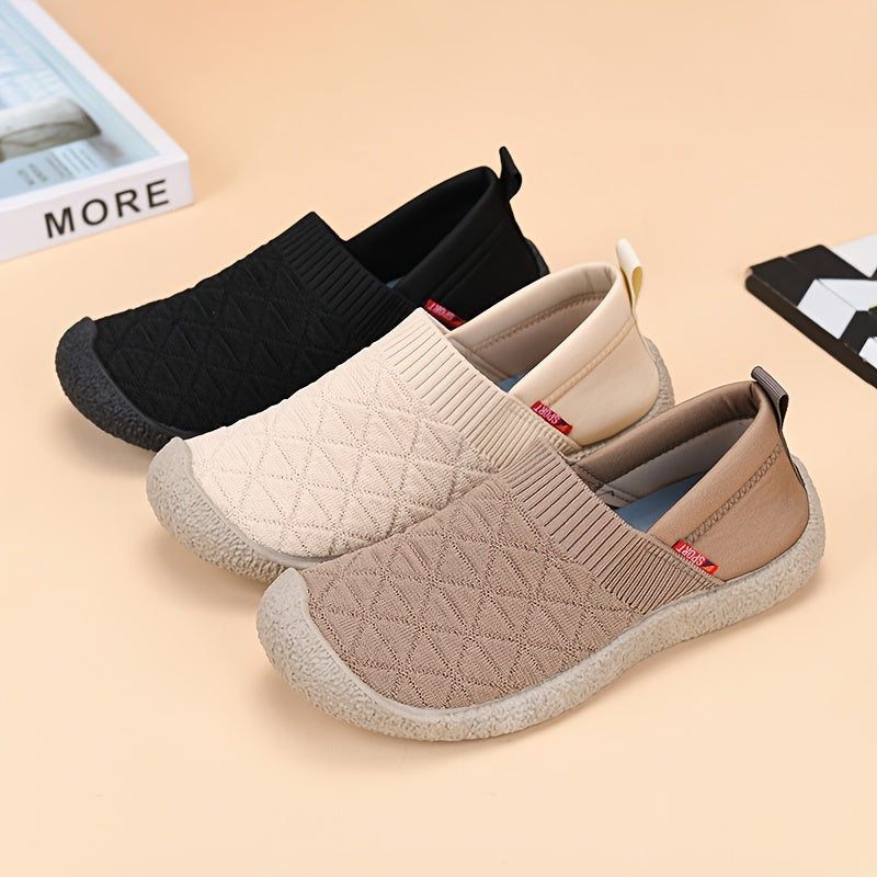 Damen Slip-On Strick Sneaker für Alltag und Freizeit