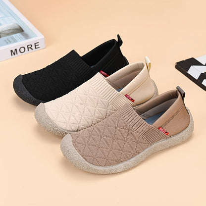 Damen Slip-On Strick Sneaker für Alltag und Freizeit