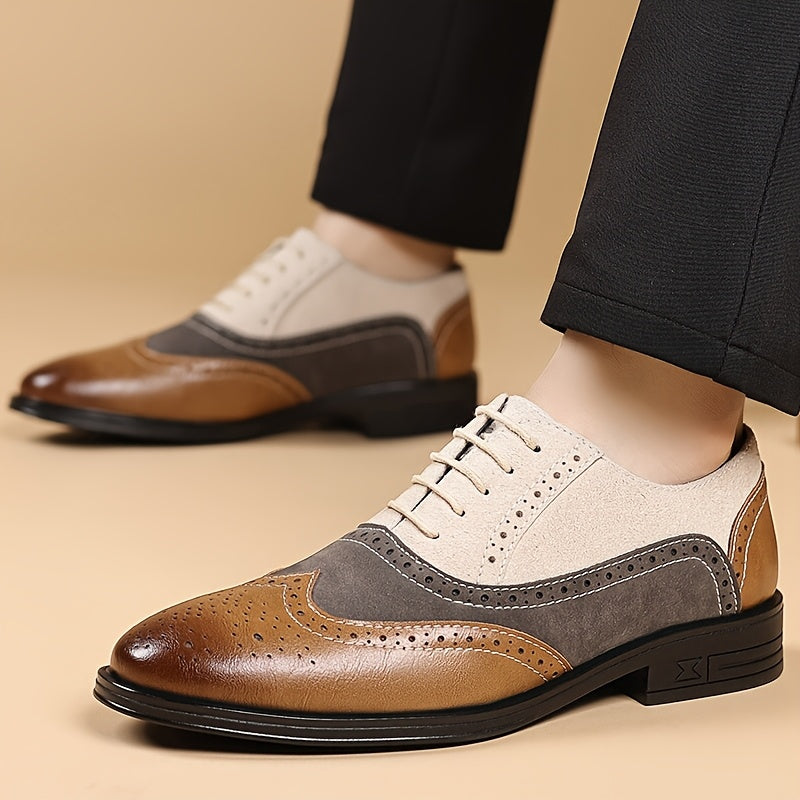 Herren Business Brogue Oxford Schuhe – Eleganter Vintage-Stil für Alltag & Büro