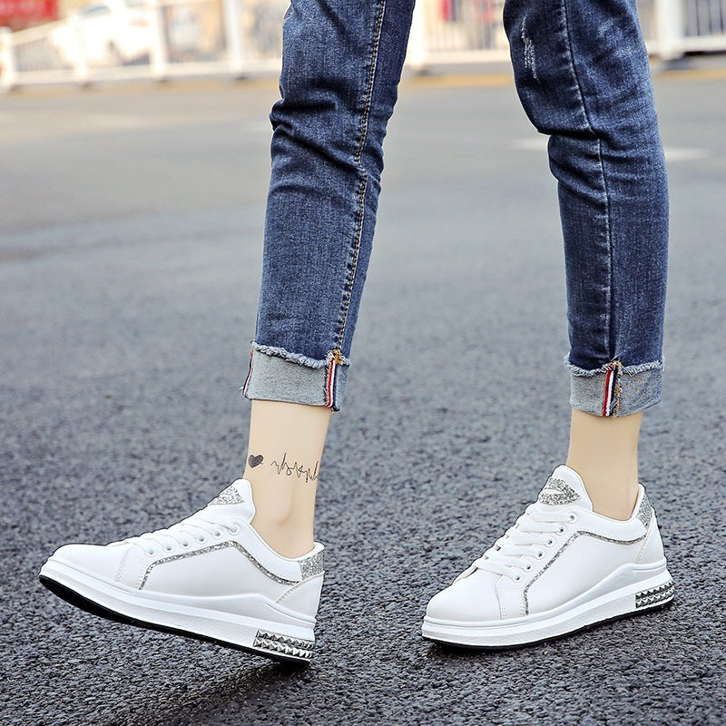 Leanne – Damen Sneaker mit Spitzen und Pailletten