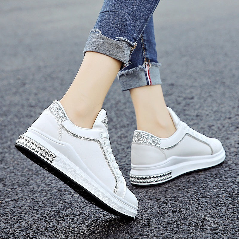 Leanne – Damen Sneaker mit Spitzen und Pailletten