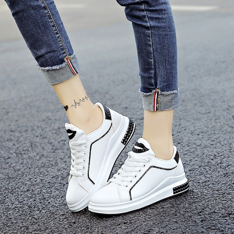 Leanne – Damen Sneaker mit Spitzen und Pailletten