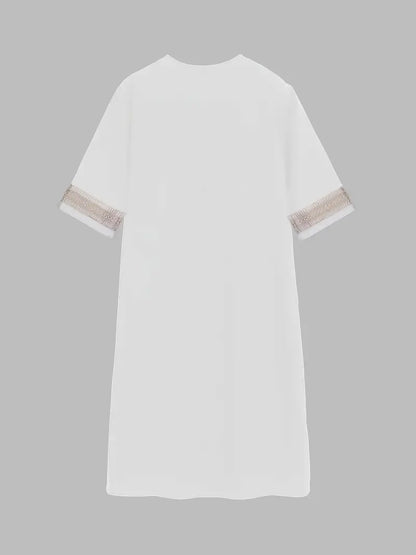 Damen Sommerkleid im Boho-Stil mit Häkelspitze – Luftiges Freizeitkleid für Alltag & Urlaub
