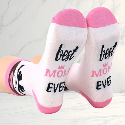 Damen Socken Best Mom Ever – Lustige Muttertagsgeschenk-Socken, Geschenkidee für Mütter