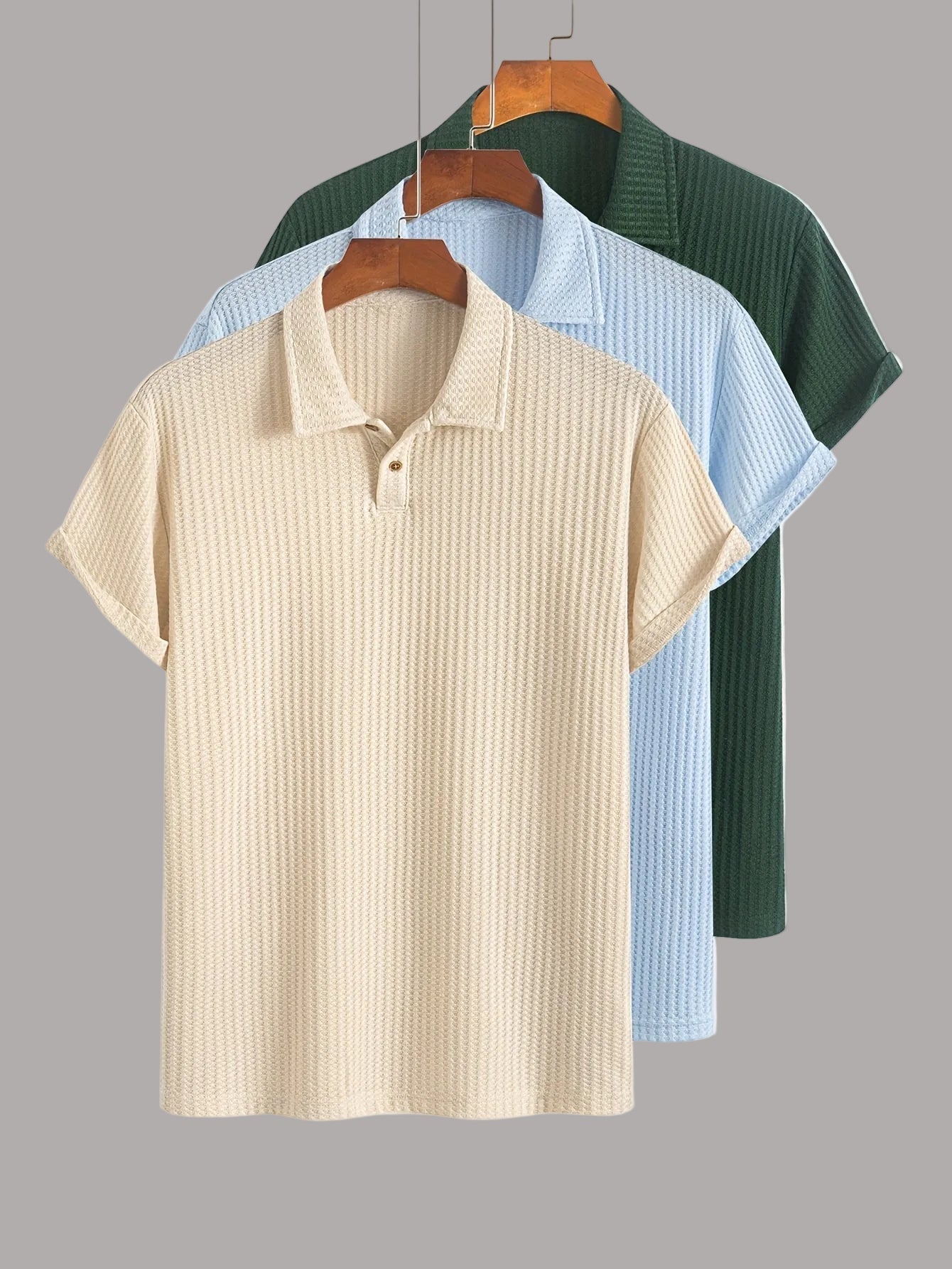 Herren Poloshirt 3er-Pack – Kurzarm, Strukturierter Look, Modern & Vielseitig für Alltag und Freizeit