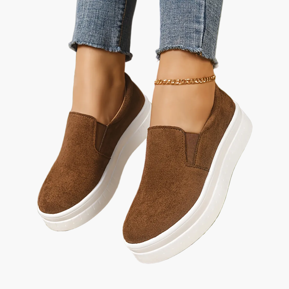 Damen Slip-On Plateau Loafer – Bequeme Freizeitschuhe für den Alltag