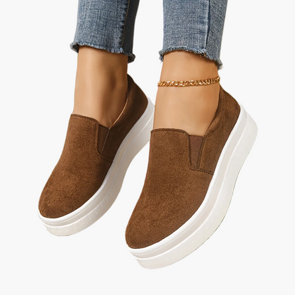 Damen Slip-On Plateau Loafer – Bequeme Freizeitschuhe für den Alltag