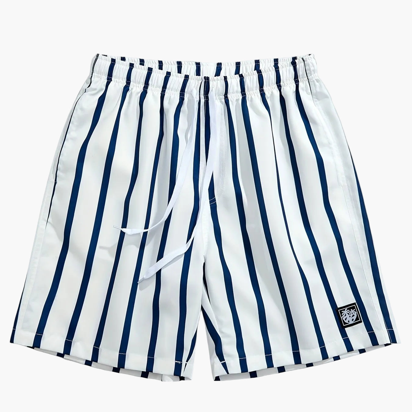 Herren Casual gestreifte Shorts mit Kordelzug für Freizeit & Alltag