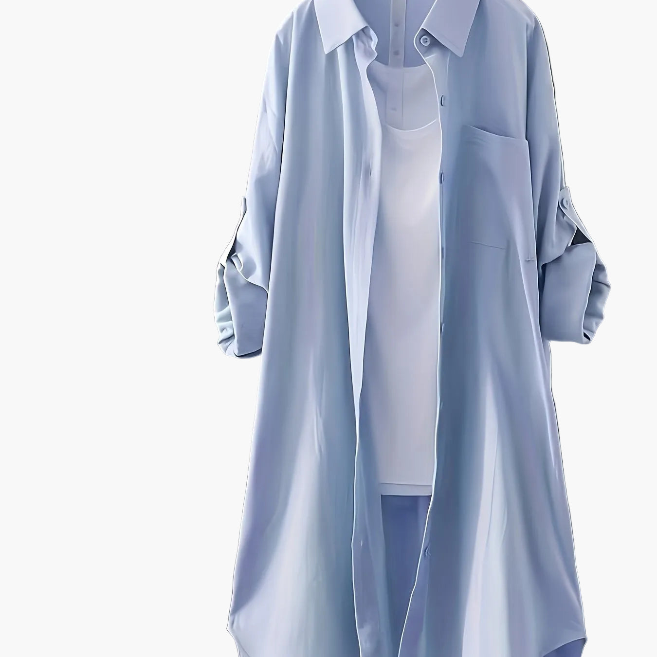 Damen Oversize Hemdblusenkleid im Casual-Look – Lässiges Shirtkleid für Alltag und Freizeit
