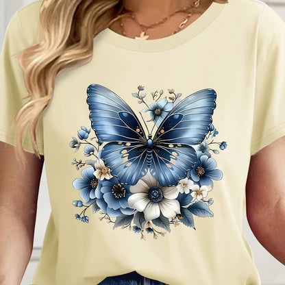 Damen Basic T-Shirt im Casual-Stil für Alltag und Freizeit