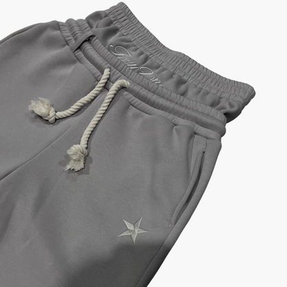Unisex Baggy Jogginghose mit Kordelzug und Stern-Stickerei – Komfortable Freizeit- & Sporthose