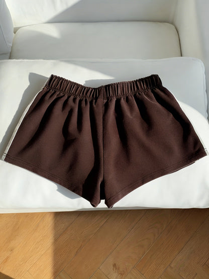 Damen Sport Shorts mit Streifen – Bequeme Trainingshose für Fitness & Freizeit