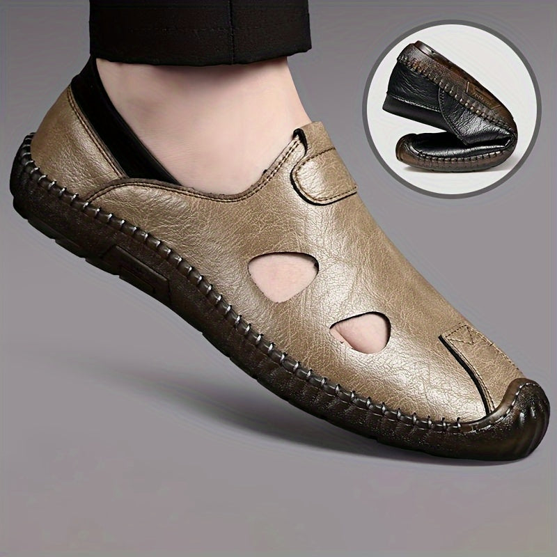 Herren Freizeitschuhe Sommer Slip-On mit Cut-Outs – Bequeme Alltagsschuhe für Herren