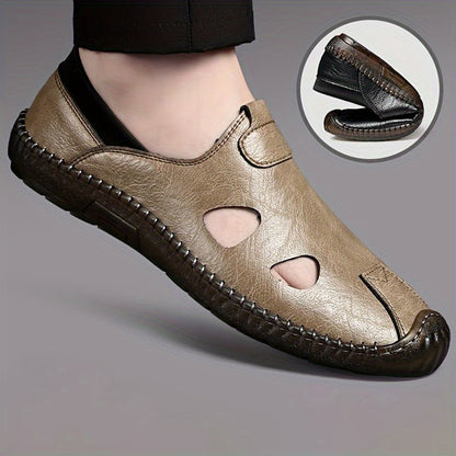 Herren Freizeitschuhe Sommer Slip-On mit Cut-Outs – Bequeme Alltagsschuhe für Herren