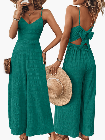 Damen Eleganter Jumpsuit mit Spaghettiträgern – Perfekt für Sommer & Freizeit