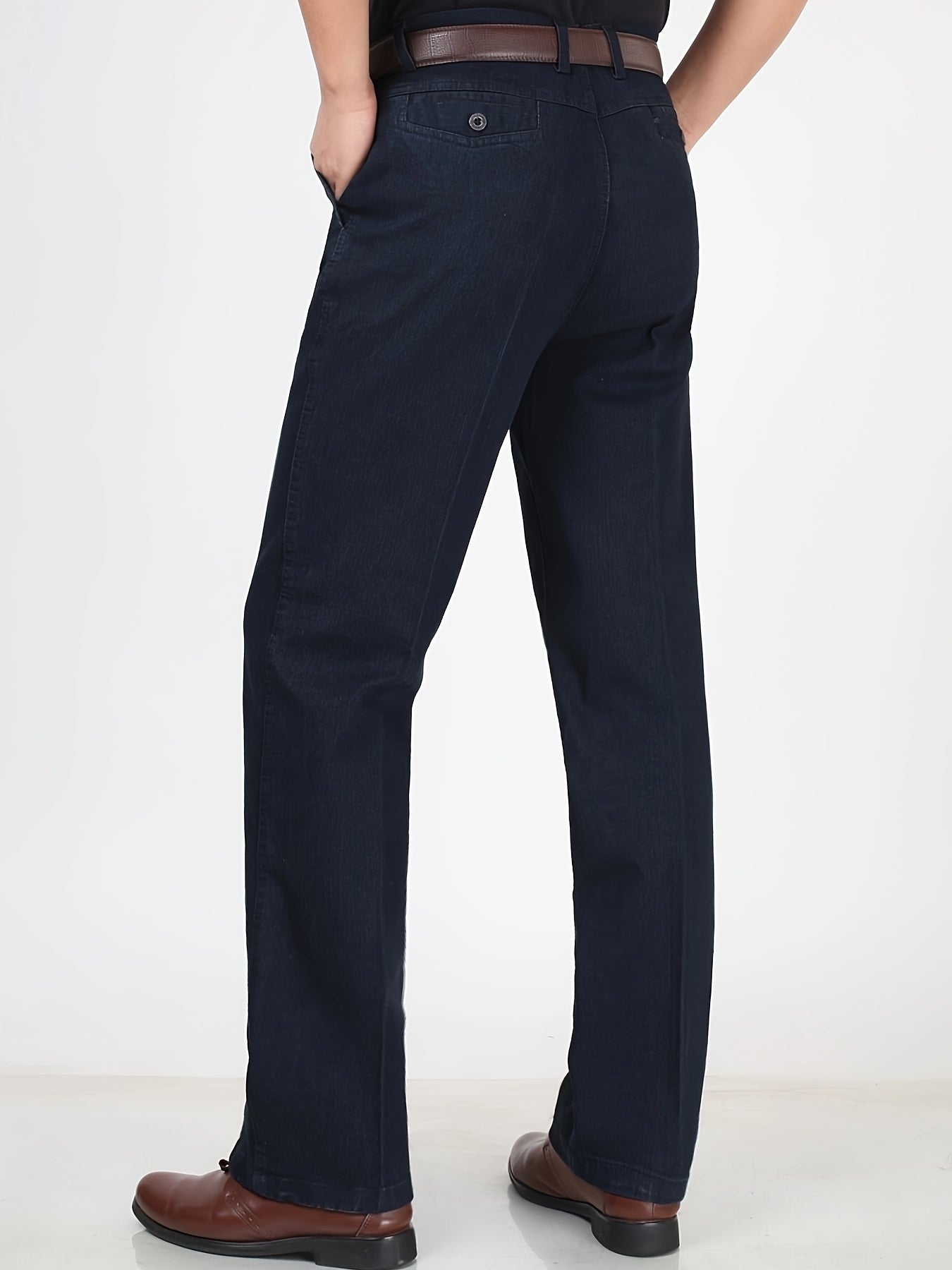 Herren Gerade Jeanshose mit Business-Casual Stil – Bequeme Freizeithose für Alltag und Büro