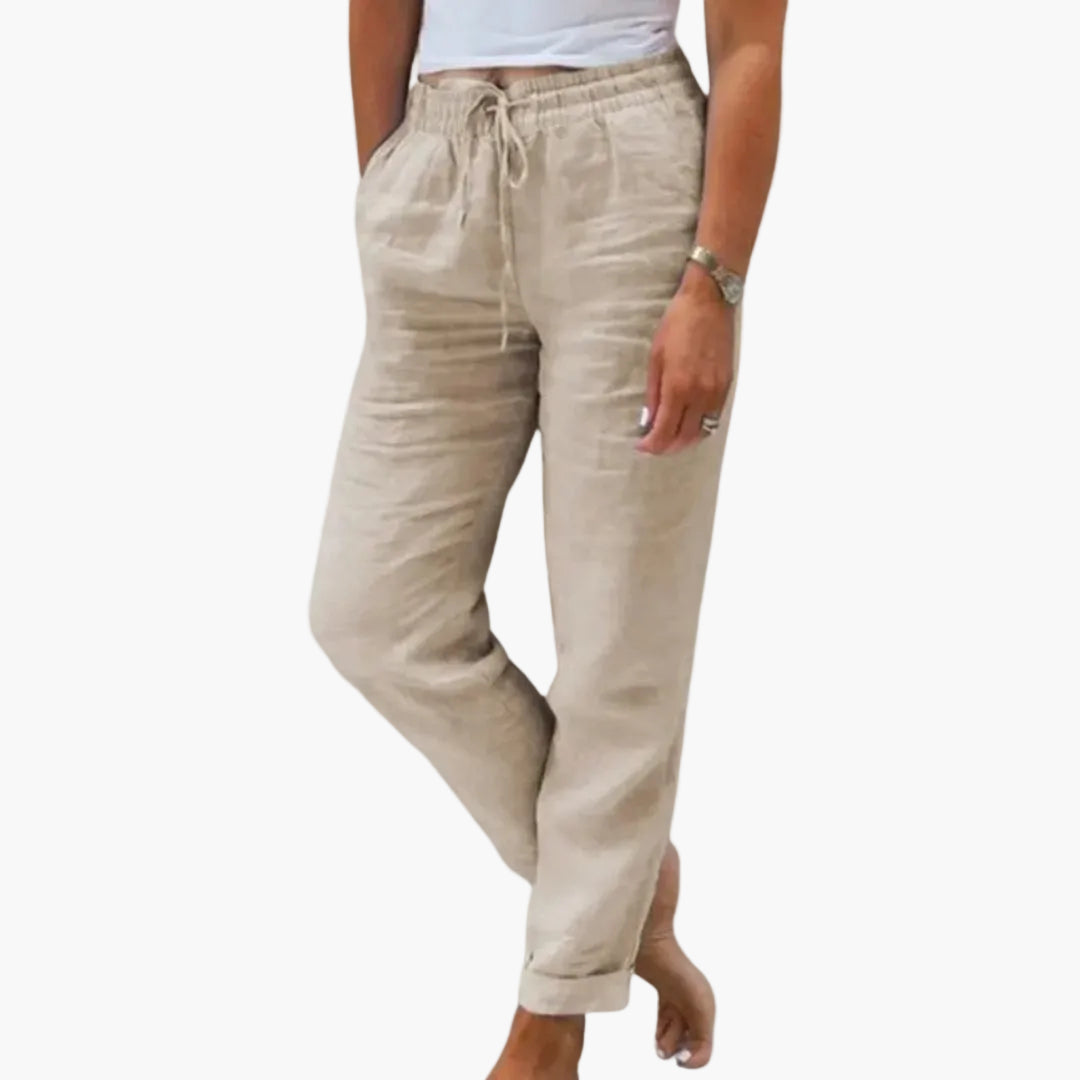 Damen Freizeithose mit Kordelzug – Komfortable Sommerhose für Alltag und Urlaub