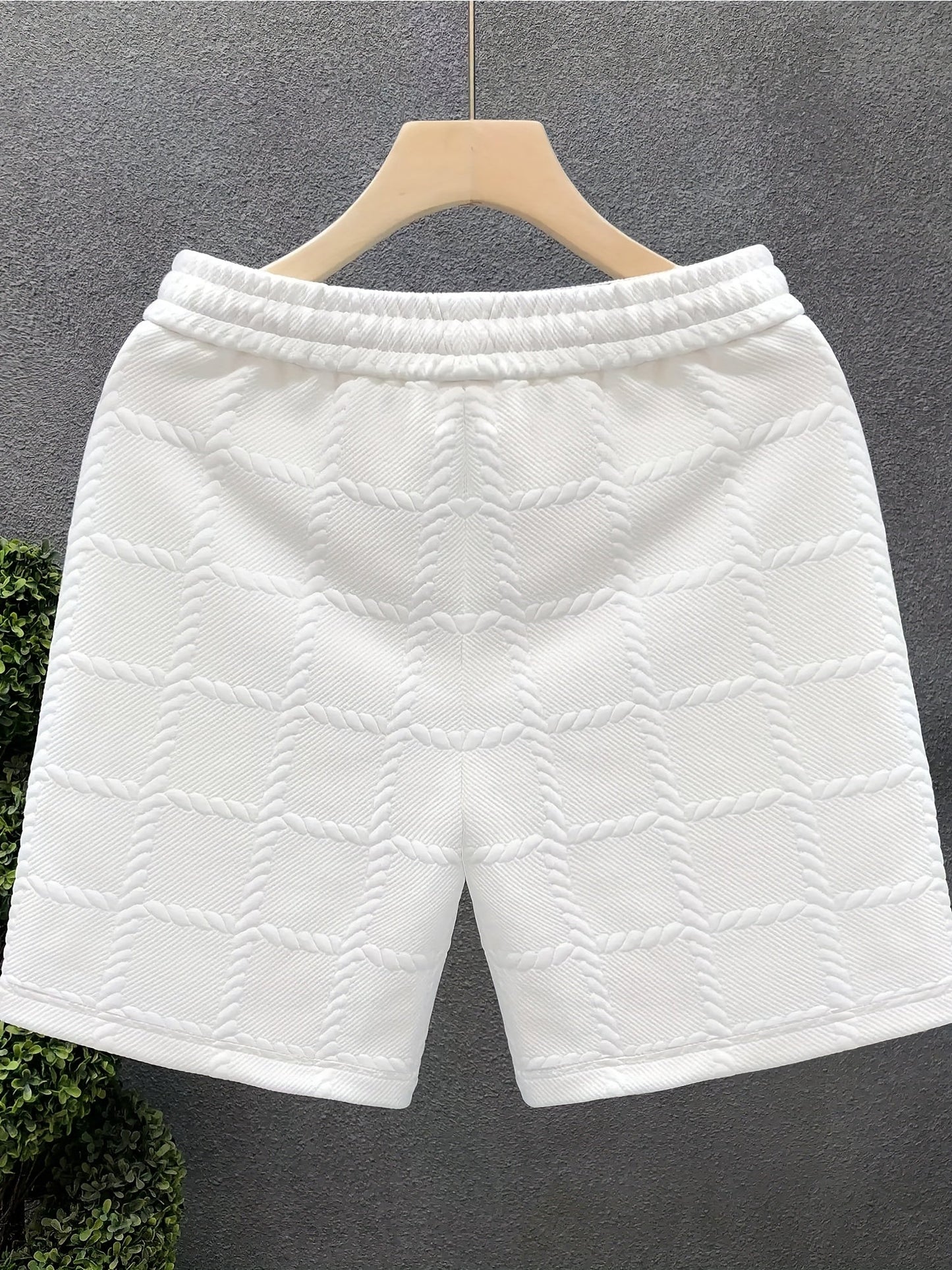 Herren Shorts mit modernem Strukturmuster – Freizeit & Sport, Komfort Fit, urbaner Look