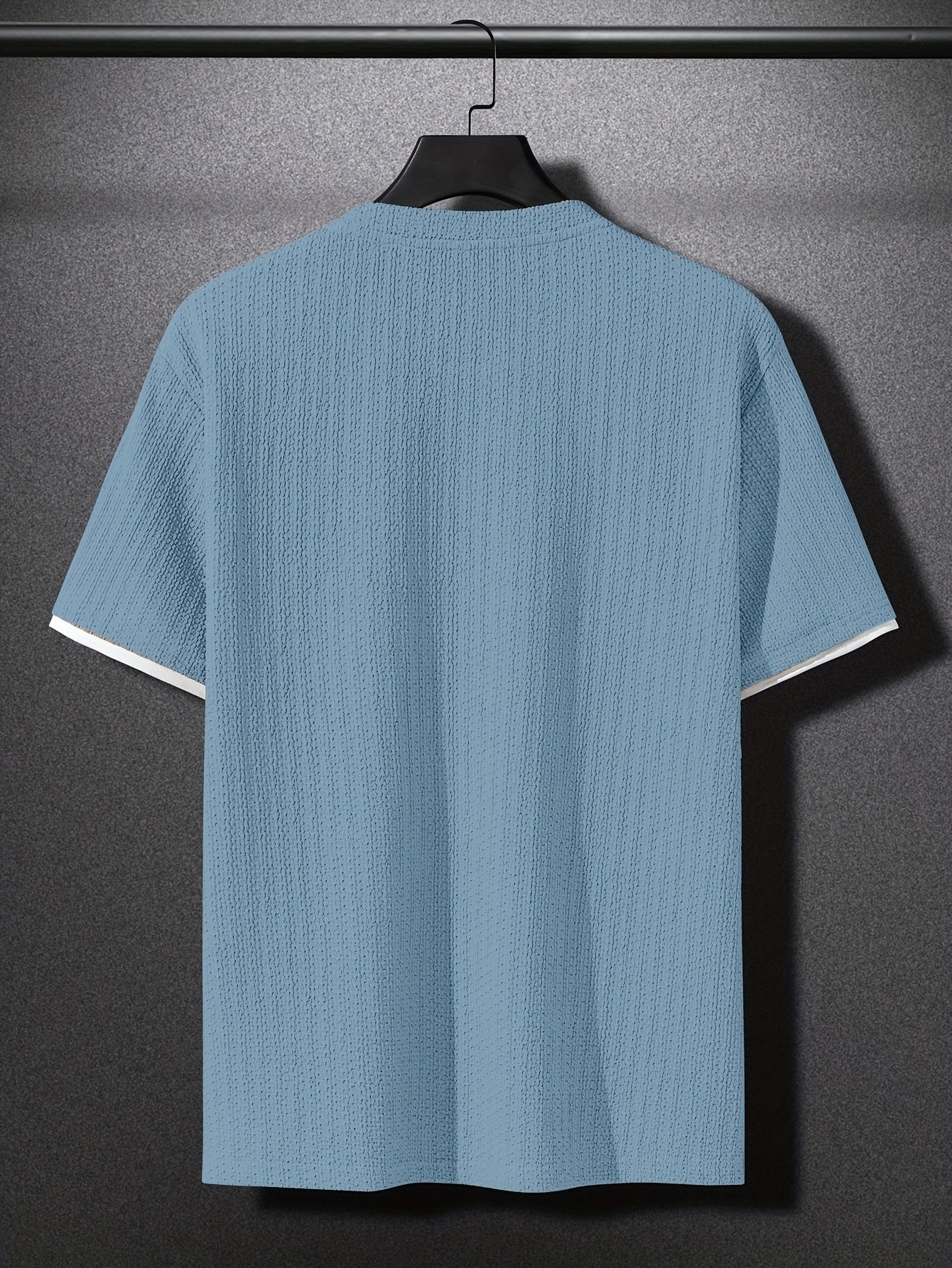 Herren T-Shirt Modern Kurzarm mit Struktur – Stilvolles Freizeitshirt, Lässiger Look, Urbaner Allrounder