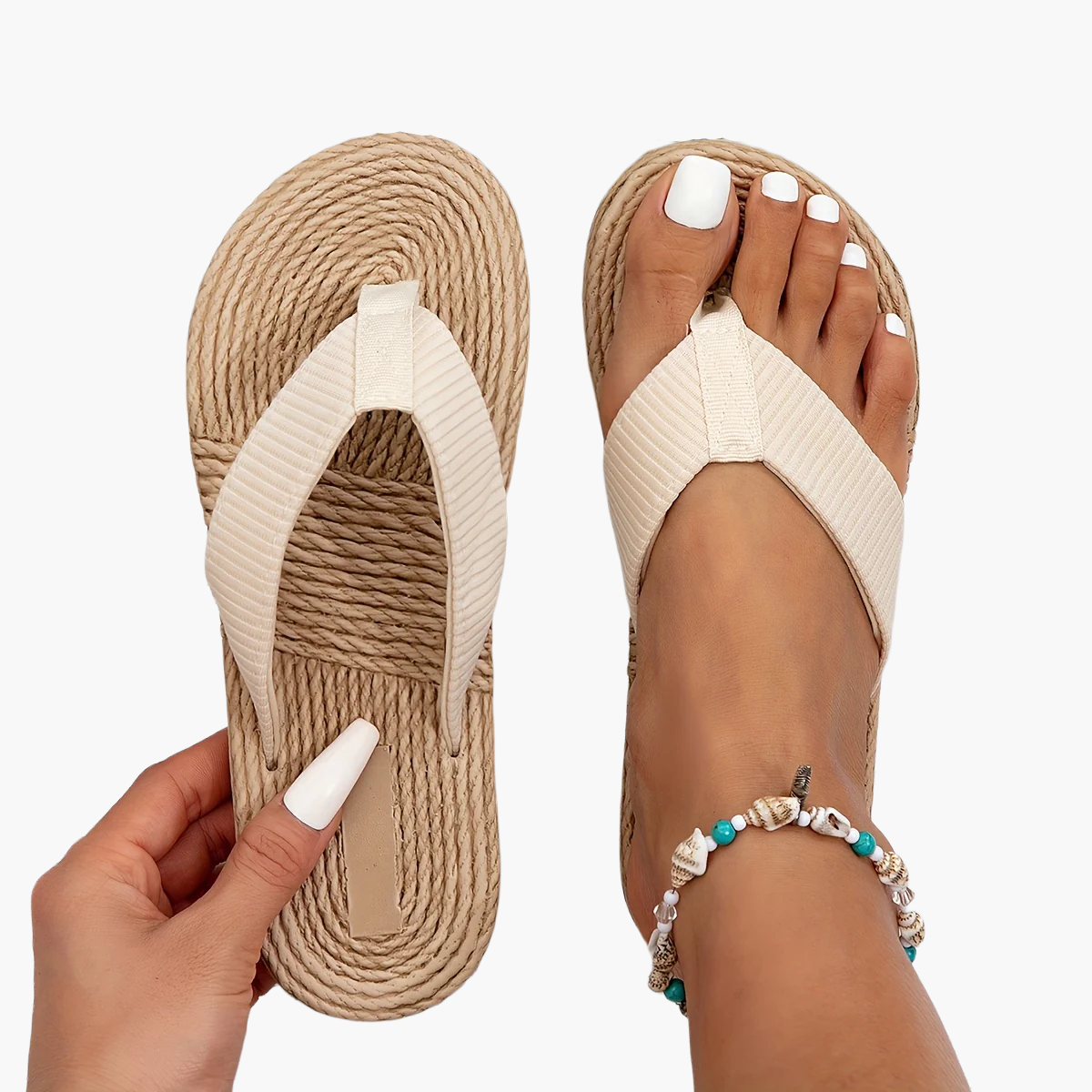 Damen Minimalistische Sommer-Sandalen mit Doppelt-Riemen – Bequeme Flats für Alltag und Urlaub