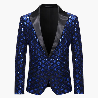 Herren Luxus Pailletten Sakko – Eleganter Party- und Bühnenblazer im modernen Design