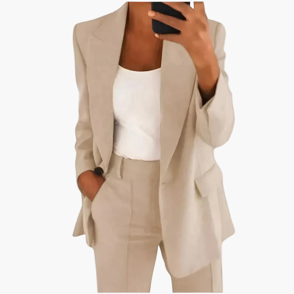 Damen Business Anzug Set – Eleganter Blazer & Hose für Büro und Alltag