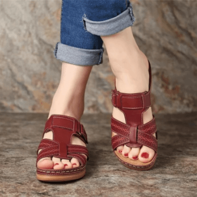 Damen Komfort Slip-On Sandalen – Bequeme Keilsandalen für Alltag & Freizeit