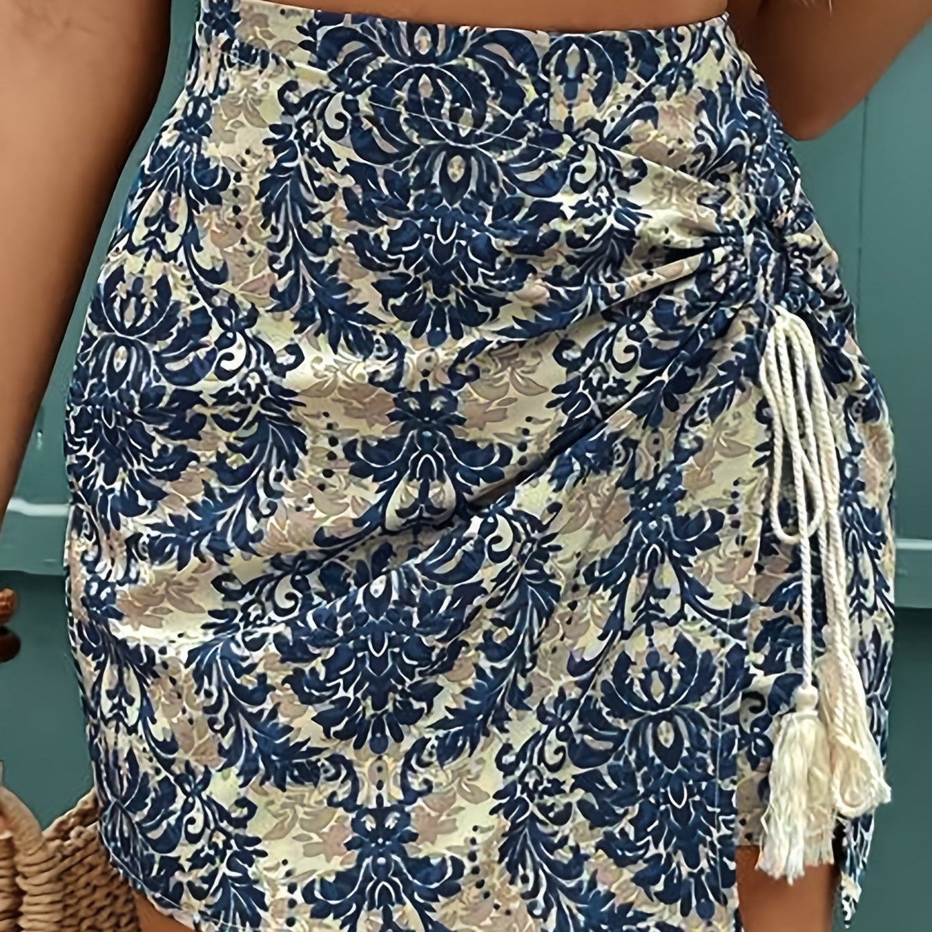 Ladies' Printed Shorts Skirt, Elegant Shorts, Loose Shorts, High-Waisted Shorts Skirt 554