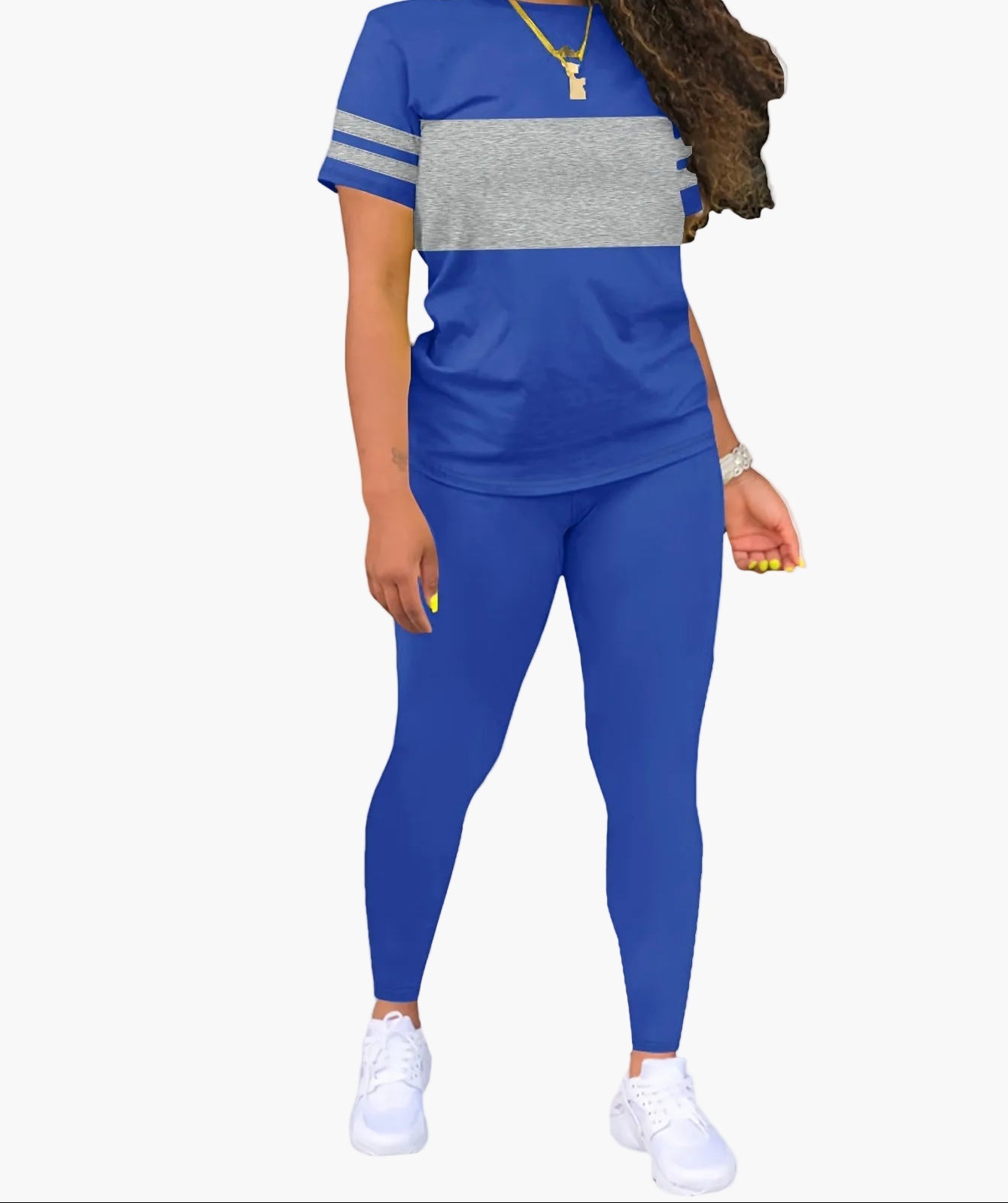 Damen Sportliches Freizeit-Set – Zweiteiliges Outfit mit T-Shirt und Leggings für Alltag & Fitness