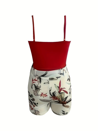 Damen Sommer-Outfit mit Wickel-Top und High-Waist Shorts – Eleganter Freizeitstil für den Alltag