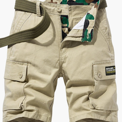 Herren Cargo Shorts Freizeit Klassisch mit Gürtel und Taschen