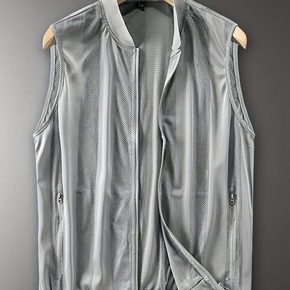 Herren Weste mit Reißverschluss und sportlichem Design – Ideal für Freizeit und Outdoor