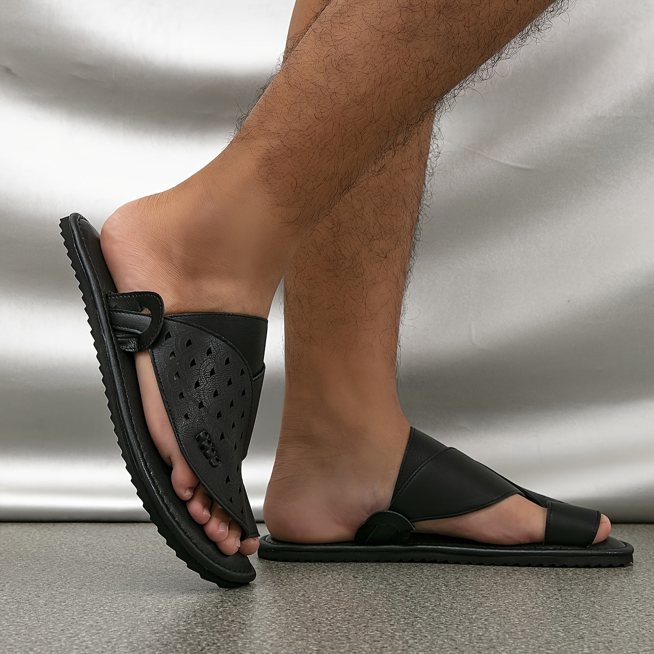 Herren Komfort-Pantoletten mit Zehenschlaufe und modernem Schnitt – Elegante Sandalen für Alltag und Anlass
