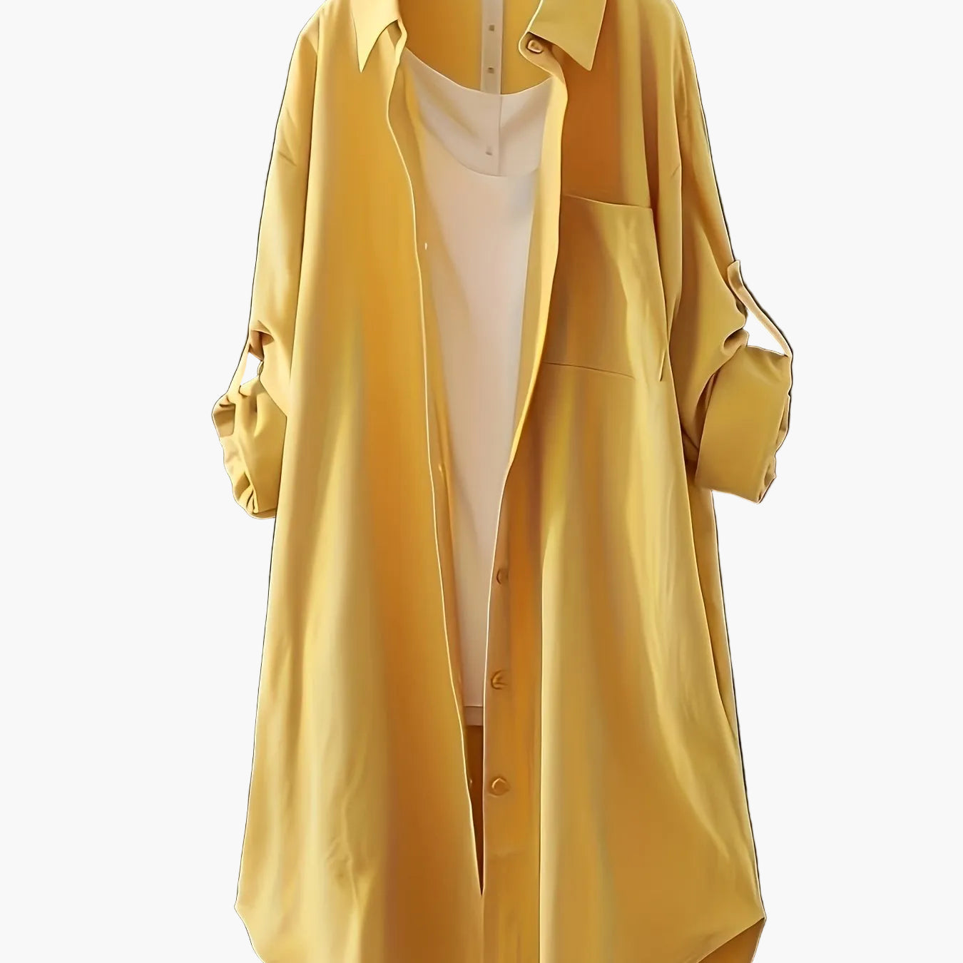 Damen Oversize Hemdblusenkleid im Casual-Look – Lässiges Shirtkleid für Alltag und Freizeit
