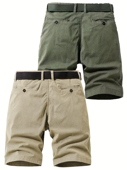 Herren Outdoor-Bermuda Shorts – Freizeit & Abenteuer, atmungsaktiv, mit Gürtel