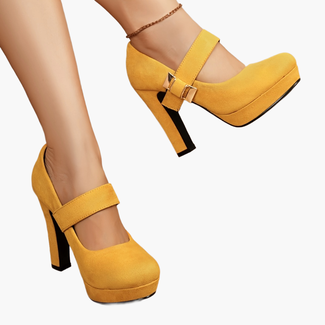 Damen Mary Jane Pumps mit Blockabsatz – Elegante High Heels für Büro & Freizeit