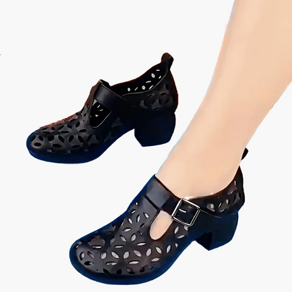 Damen Mary-Jane Pumps mit Blockabsatz – Modischer Freizeit- und Alltagsstil