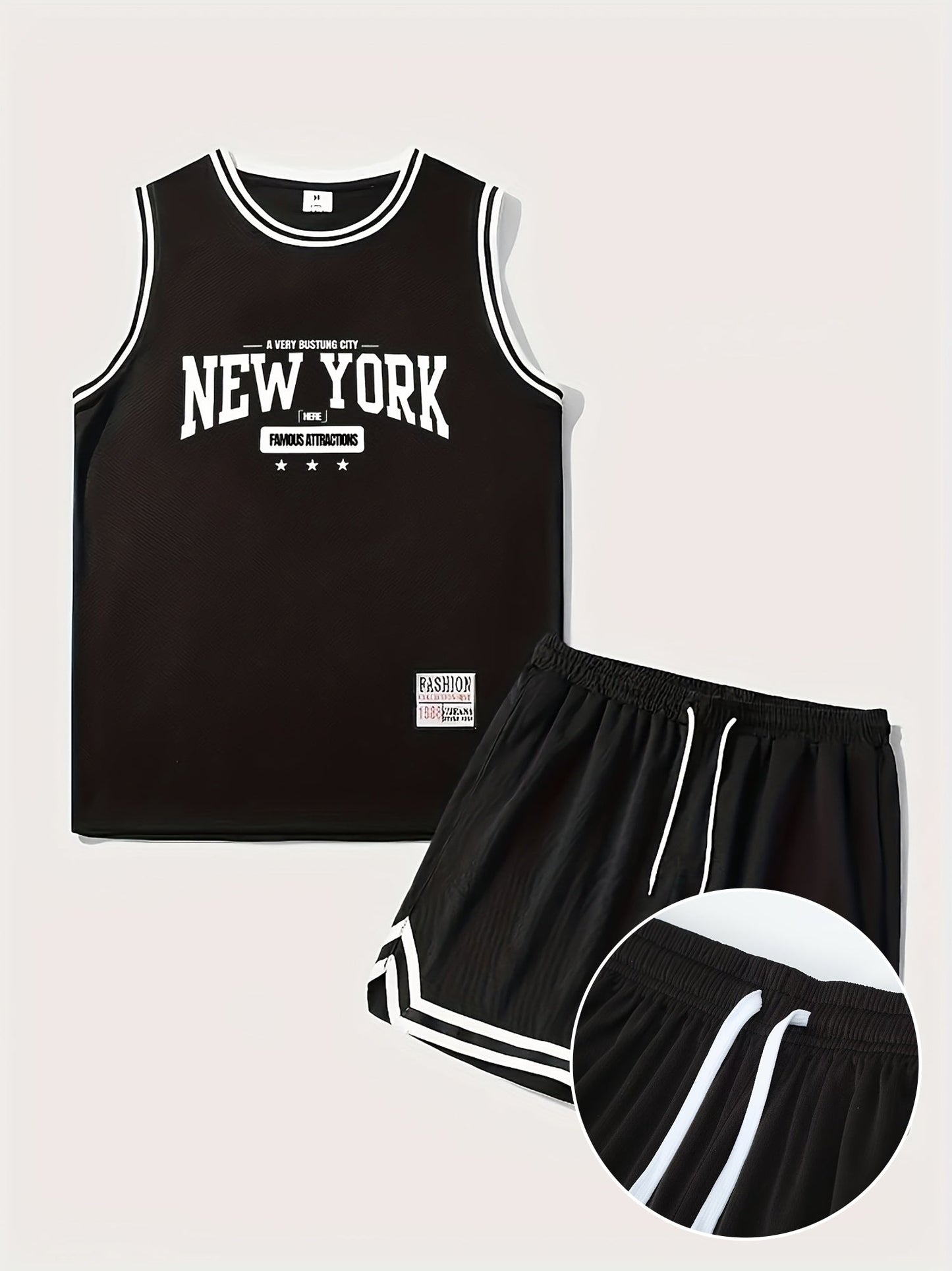 Herren Basketball-Set New York Sport Outfit Freizeit Trainingsanzug