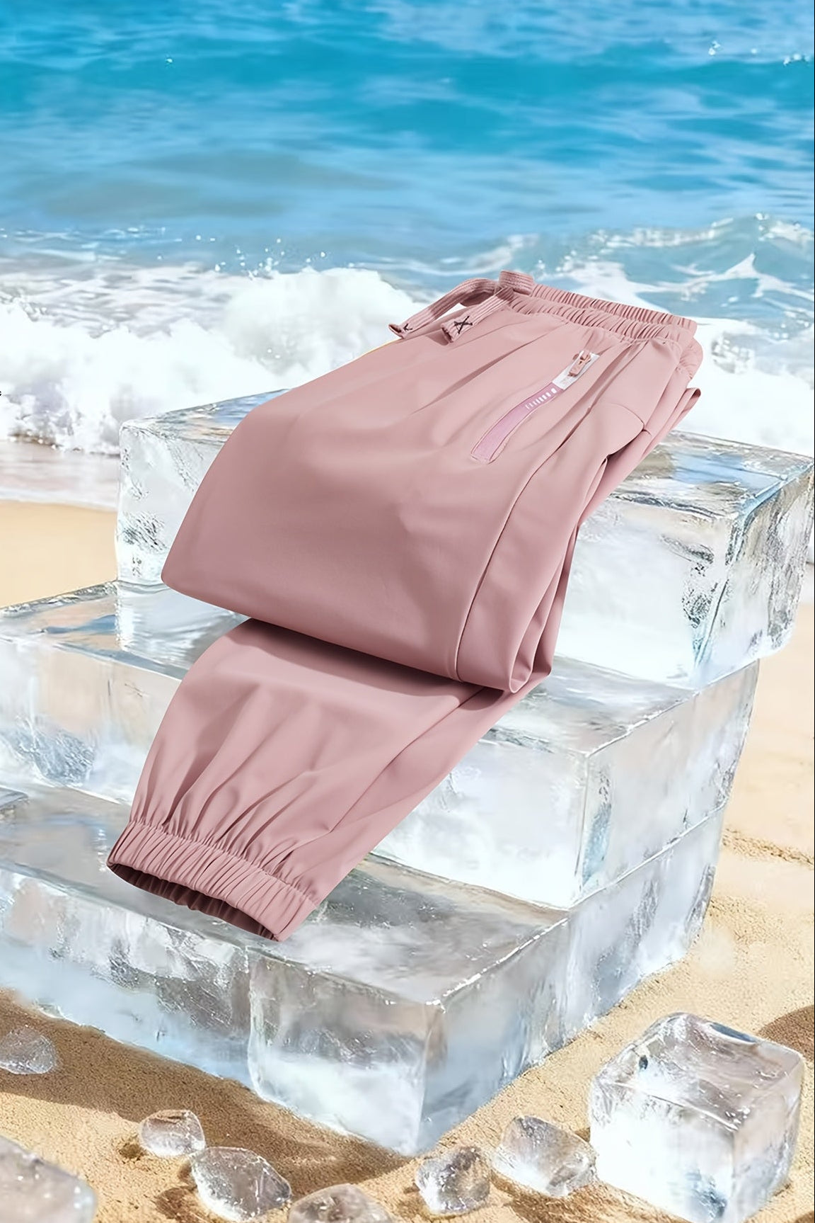 Herren Jogginghose für Sommer – Freizeit & Strand, Regular Fit, Elastischer Bund, Praktische Taschen