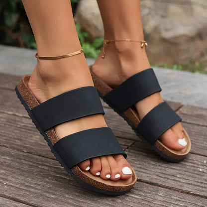 Damen Bequeme Zweiriemen-Sandalen für Alltag und Freizeit