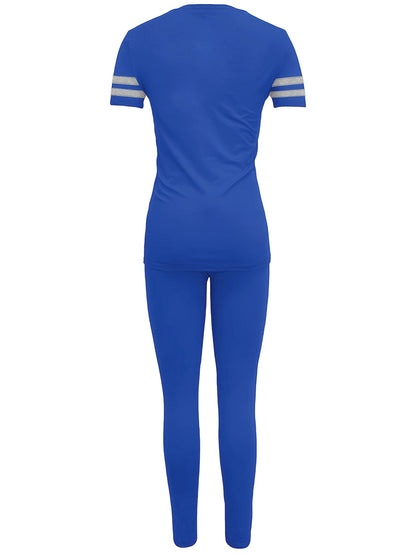 Damen Sportliches Freizeit-Set – Zweiteiliges Outfit mit T-Shirt und Leggings für Alltag & Fitness