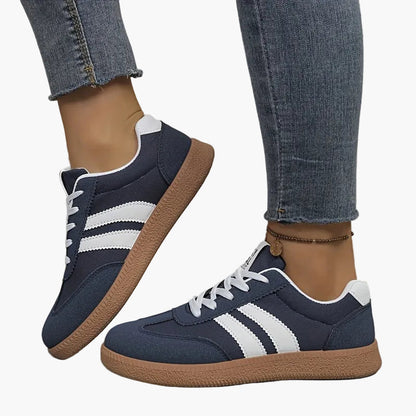 Damen Retro Sneaker mit Streifen – Lässige Streetstyle Turnschuhe für Alltag & Freizeit