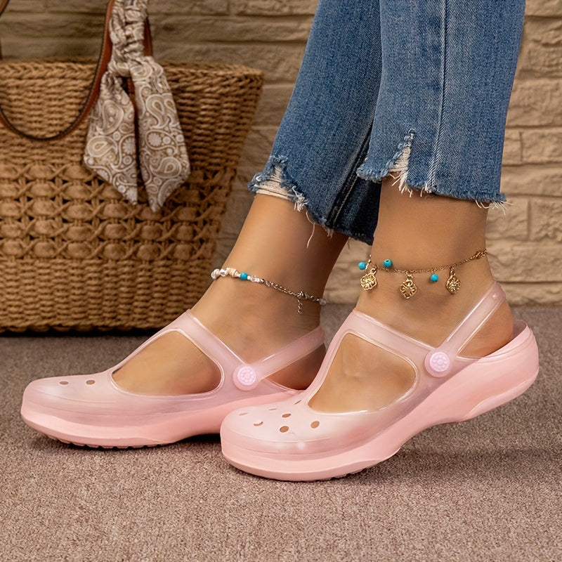 Damen Komfort-Mary Jane Clogs für Alltag und Freizeit – Stilvolle Plateau-Slipper