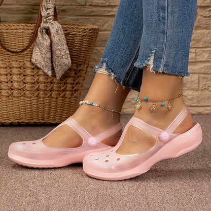 Damen Komfort-Mary Jane Clogs für Alltag und Freizeit – Stilvolle Plateau-Slipper