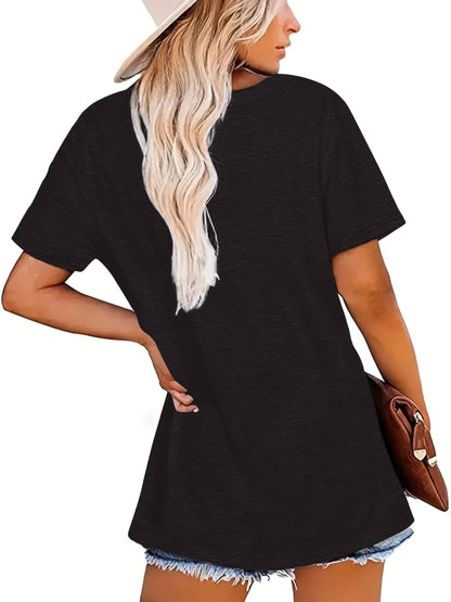Damen T-Shirt mit Astronaut und Planeten – Casual Space Style für Alltag und Freizeit