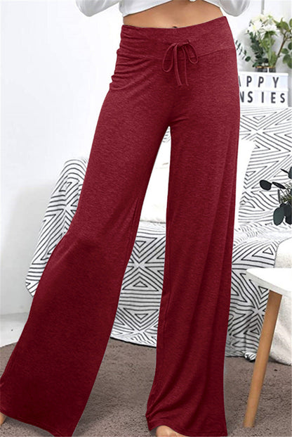 Amanda – Weite Damenhose mit Hoher Taille und Elastischem Bund